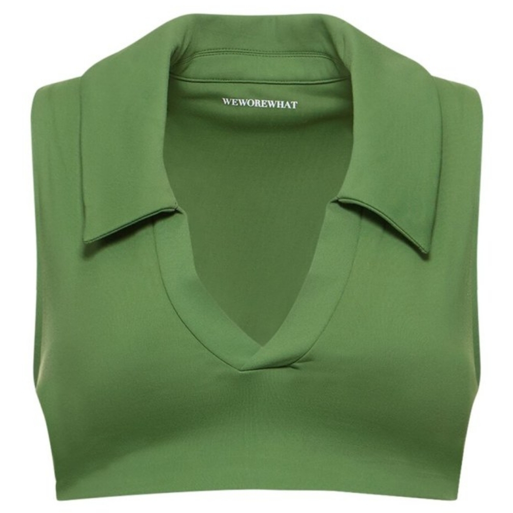 SALE🙌WeWoreWhat Polo Bra in Court Green